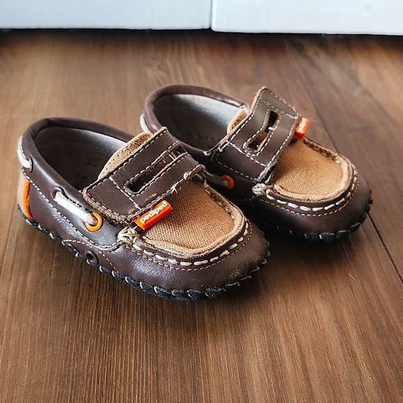 Pediped Originals Naples Brown Shoes for Baby - Picture 4 of 8
